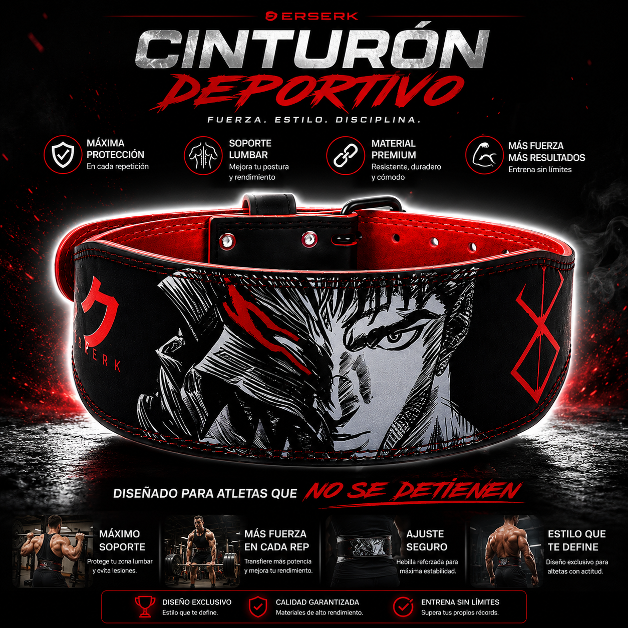 Cinturón de Powerlift Berserk Manga