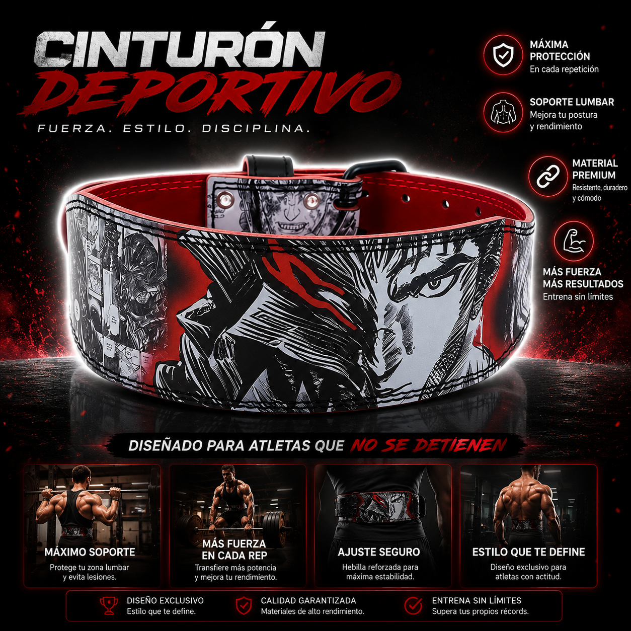 Cinturón de Powerlift Berserk Manga