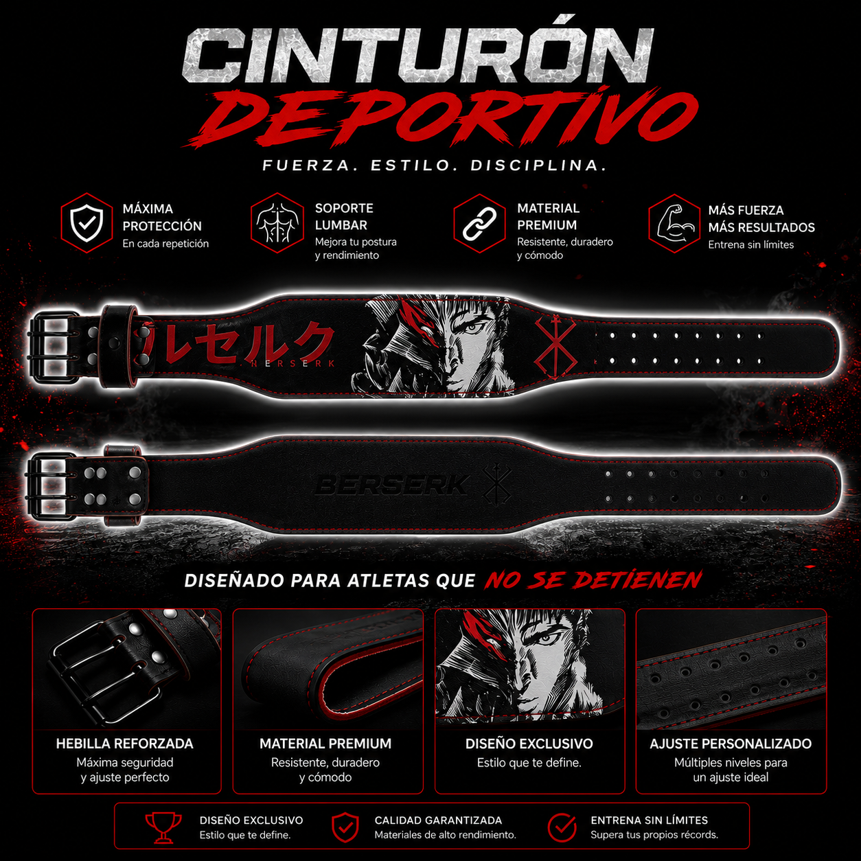Cinturón de Powerlift Berserk Manga